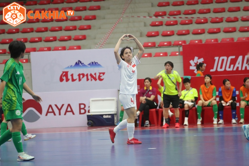 ĐT futsal nữ Việt Nam ghi tới 21 bàn vào lưới đối thủ (Ảnh: MFF)